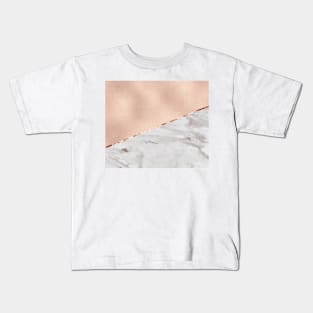 St Tropez rose gold marble Kids T-Shirt